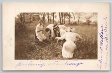McSherrystown PA RPPC Picking Strawberries At Nathans House c1910 Postcard I45 picture