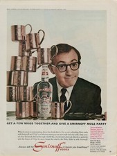 1966 Smirnoff Vodka Russian Mule Party Mugs Woody Allen Photo VINTAGE PRINT AD picture