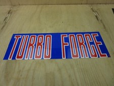 Original 1991 TURBO FORCE Plexiglass Header Marquee Video Arcade picture