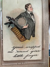 1908 American Joke Romance Finger Hole Postcard Good Condition picture