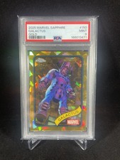 2025 PSA 9 Galactus #150 Gold Refractor #’d/50 Topps Chrome Sapphire Marvel picture