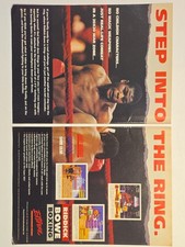 Rare Vintage 90s Sega Genesis Greatest Heavyweights & Riddick Bowe Boxing Ads picture