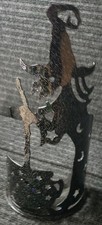 PartyLite P90075 Wilemina Witch Tealight Holder Halloween Glitter w/ Box picture