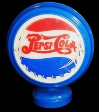 VINTAGE PEPSI COLA LIGHT UP GLOBE SIGN - WORKS picture