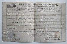 1861 Abraham Lincoln Administration Land Patent picture