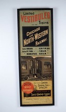 Chicago And North-Western Railway Train Railroad Sign picture