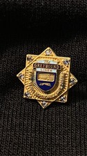 Greyhound Lines Driver Safety Award Pin w 8 Diamond Chips in Very Nice Condition picture