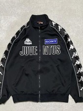 Juventus Kappa Sony Track Jacket XL 90s Side Logo Vintage Zipper Rare Italy picture