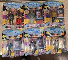 Vintage 1992 1993 STAR TREK The Next Generation Action Figures Lot Of 6 picture