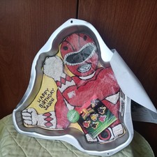 Wilton Saban's Mighty Morphin Power Rangers Cake Pan VTG 2pans with instructions picture