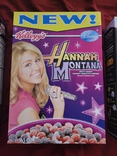 UNOPENED NEW Hannah Montana Kellogg's Cereal Box Miley Cyrus Disney TV VTG 2009 picture
