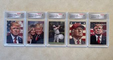 2024 Donald Trump Complete Set of Diamond Dust Trading CardS 5 of 5 Very Rare  picture