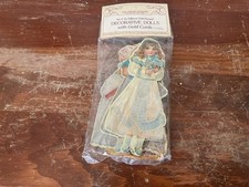 VTG Merrimack Decorative Dolls Thick Board Gold String Ornaments Strong Museum picture