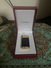 Vintage Cartier Ligne Line 2 Gold Black Lacquer Panther Print (Limited Edition) picture