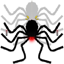 yosager Halloween Decor Electric Dropping Spider 30in (Stretched Legs), Voice Ac picture