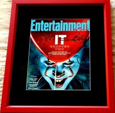 It Chapter 2 cast signed EW mag cover framed Jessica Chastain McAvoy Ransone JSA picture