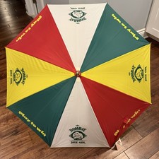 Vintage 1986 Bombay Dry Gin Umbrella New w/ Tag Wood Handle Advertising Promo picture