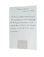Rare Original 1870 Letter from Lord Arthur Hervey, Bishop of Bath and Wells picture