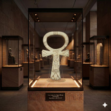 Ankh Statue sacred key of life and eternal divine breath, Pharaonic relic picture