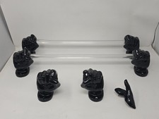 Vintage Nancy Funk Ceramic Hand Towel Bars & Toilet Roll Set - Gloss Black picture