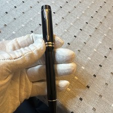 Parker Duofold International Platinum Black Rollerball Pen N.O.S. picture