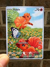 Vulpix and Butterfree Fan Art Trading Card Handmade Custom Collectible Card picture