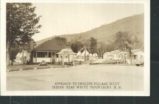 NICE RPPC VIEW OF THE APPROACH TO ENGLISH VILLAGE W. INDIAN HEAD WHITE MNTS,NH picture