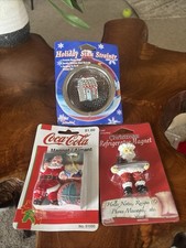 2 VTG Coca Cola & Acme Santa Refrigerator Magnets Plus Acme Sink Strainer NEW picture