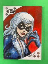 2017 UD Upper Deck Marvel Premier Black Cat Sketch Card by Clint Langley 1/1 picture