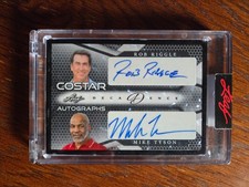 2023 Leaf Decadence Costar Autographs Mike Tyson Rob Riggle Dual Auto /7 picture