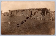 K65/ Interesting RPPC Postcard c1910 Sod House Nebraska? Prairie Life Home 127 picture