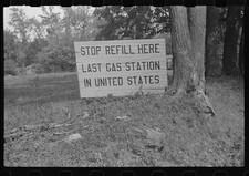Highgate Springs Vermont 1941 Last Gas Station Sign United States Border picture