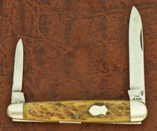 VINTAGE PAL CUTLERY CO MADE IN USA ROGERS BONE HALF WHITTLER KNIFE NICE (36687) picture