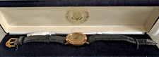 US Presidential Seal Watch Mens Unisex 18k Gold Plated New in Case NIB Rare USA picture