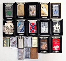 Lot of 20 Vintage & Modern Lighters Zippo & Ronson USED & UNUSED (11110325) picture