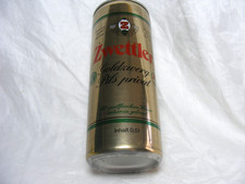 Vintage Steel Beer Can Zwettler Goldswerg Pils Privat Beer 16oz Missing Tab picture