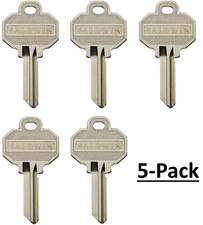 5/Pk - Brand New GENUINE BALDWIN Key Blanks ... 5-Pin C Key Way, Nickel-Silver picture