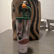 🔥NEW Starbucks Peanuts Snoopy 24oz Pumpkin Tumbler with Straw & Silicone Lid picture