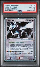 2005 POKEMON EX UNSEEN FORCES #105 LUGIA EX-HOLO PSA 8 MINT picture