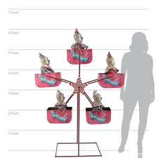Animated Ferris Wheel 72-Inch Prop with Creepy Clowns and Eerie Music picture