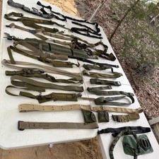 Vintage US Military Surplus Gear Mix Brands Various Straps & Belts Lot picture