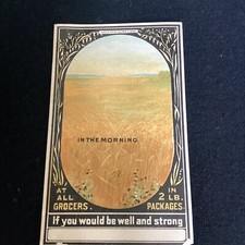 RARE HOLD TO LIGHT QUAKER OATS VICTORIAN TRADE CARD - See Pictures Vintage picture
