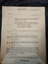 6 Pages Of Confidential World War II military dated August 22, 1944, Airforce picture