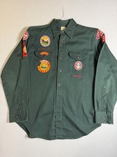 Vintage 1953 BSA Explorer Advisor Shirt National Jamboree Oregon Trail Patches picture