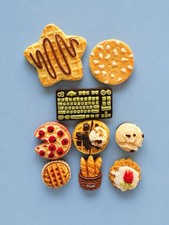 Cute Mini Food Fridge Magnets Set—Resin Dessert & Bread Magnets 9Pcs picture
