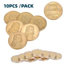 10packs Jesus Last Supper Gold Plated Metal Coin  Great Religious Keepsake picture