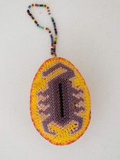 Huichol Beaded Egg Scorpion Ornament picture