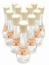 Vintage NaturElle Inner Nature Glass Salon Bottles Lot 12 Empty Beauty Display picture