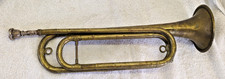 Vint. U.S. Regulation Military Brass Trumpet, Mouthpiece Marked All-Star Trumpet picture