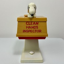 Vintage 1960s - 70s Kenner Peanuts Snoopy “Clean Hands Inspector” Soap Dispenser picture